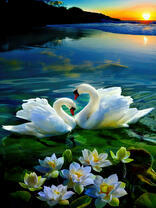 Без бренда «Пара белых лебедей на воде» в Севастополе