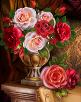 Без бренда «Букет роз в изящной вазе (20шт)» в Севастополе