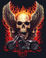 Без бренда «Коробка 20 шт: Пылающий череп с крыльями» в Севастополе