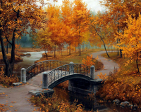 Без бренда «Коробка 20 шт: Осенний парк с мостом» в Севастополе