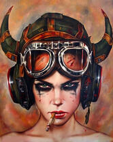 Без бренда «Девушка в шлеме с сигаретой» в Севастополе