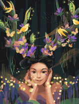 Без бренда «Темноглазая девчонка с цветами и птицами в волосах» в Севастополе в интернет-магазине  Без бренда «Темноглазая девчонка с цветами и птицами в волосах» в Севастополе