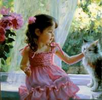 Без бренда «Девочка с кошкой на подоконнике» в Севастополе в интернет-магазине  Без бренда «Девочка с кошкой на подоконнике» в Севастополе