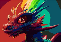 Красно-синий дракончик