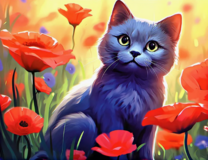 Без бренда «Серый котик и маки» в Севастополе в интернет-магазине  Без бренда «Серый котик и маки» в Севастополе