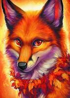 Без бренда «Хитрая лиса с осенним венком» в Севастополе