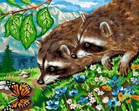 Без бренда «Еноты и бабочка на цветочной поляне» в Севастополе