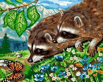 Без бренда «Еноты и бабочка на цветочной поляне» в Севастополе